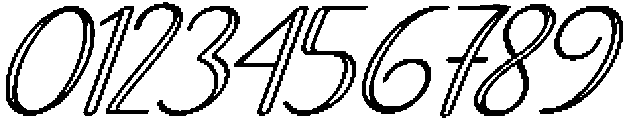 Black Salmon Outline Slant 20 Regular otf (900) Font OTHER CHARS