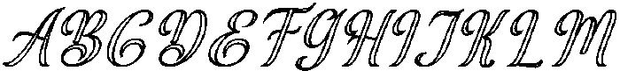 Black Salmon Outline Slant 20 Regular otf (900) Font UPPERCASE