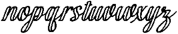 Black Salmon Outline Slant 20 Regular otf (900) Font LOWERCASE