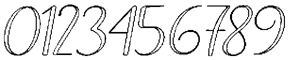 Black Salmon Outline Slant Regular otf (900) Font OTHER CHARS