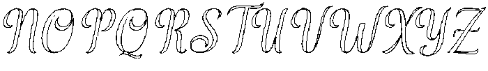 Black Salmon Outline Slant Regular otf (900) Font UPPERCASE