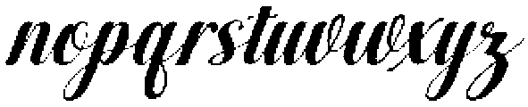 Black Salmon Slant 20 Regular otf (900) Font LOWERCASE