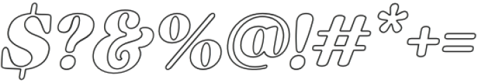 Black Sapphire Outline Italic otf (900) Font OTHER CHARS