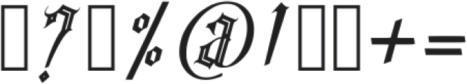 Black Society Italic Regular otf (900) Font OTHER CHARS