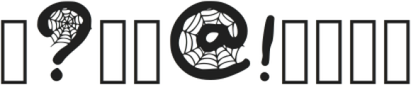 Black Spider Web Regular otf (900) Font OTHER CHARS