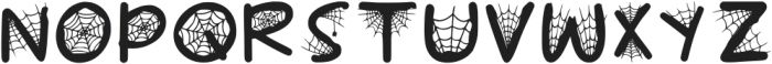 Black Spider Web Regular otf (900) Font UPPERCASE