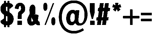 Black otf (900) Font OTHER CHARS