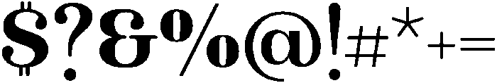 Black otf (900) Font OTHER CHARS