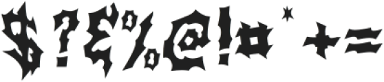 BlackenedRumbling otf (900) Font OTHER CHARS