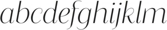 Blacker Sans Display Extralight Italic otf (200) Font LOWERCASE