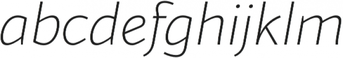 Blacker Sans Extralight Italic otf (200) Font LOWERCASE