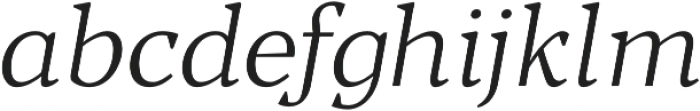 Blacker Text Light Italic otf (300) Font LOWERCASE