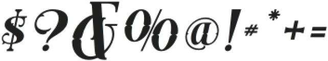 BlackerGothic-Italic otf (900) Font OTHER CHARS