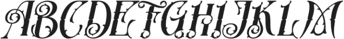 BlackerGothic-Italic otf (900) Font UPPERCASE