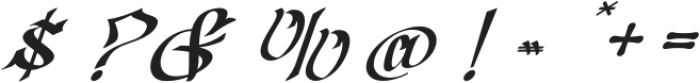 Blackfitty Italic otf (900) Font OTHER CHARS