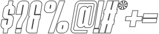 Blackheat Line Italic otf (900) Font OTHER CHARS