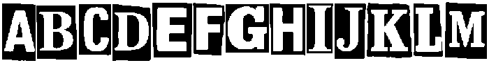 Blackmail Letter Regular otf (900) Font UPPERCASE