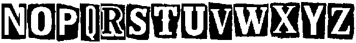 Blackmail Letter Regular otf (900) Font UPPERCASE