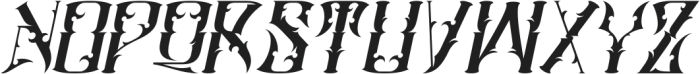 Blacksiny Italic otf (900) Font UPPERCASE