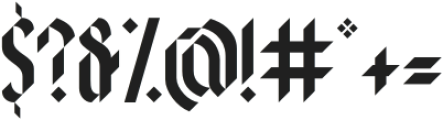 Blackword HighGothic otf (900) Font OTHER CHARS