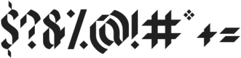 Blackword NeoGothic otf (900) Font OTHER CHARS