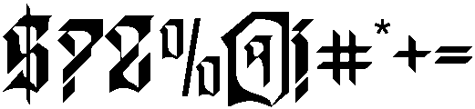 Blade Regular otf (400) Font OTHER CHARS