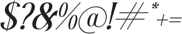 Blafhy Glibs Italic Italic otf (400) Font OTHER CHARS