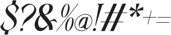 Blainy Grow Italic otf (400) Font OTHER CHARS