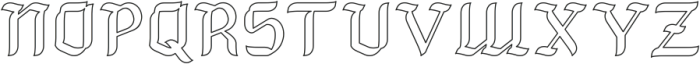 Blancoka Outline Outline otf (400) Font LOWERCASE