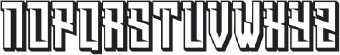 Blasher Extrude otf (400) Font LOWERCASE