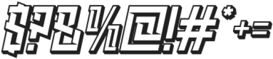 Blasher Italic Extrude otf (400) Font OTHER CHARS