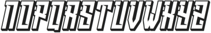 Blasher Italic Extrude otf (400) Font UPPERCASE