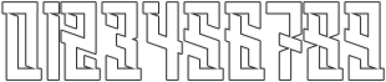 Blasher Outline otf (400) Font OTHER CHARS