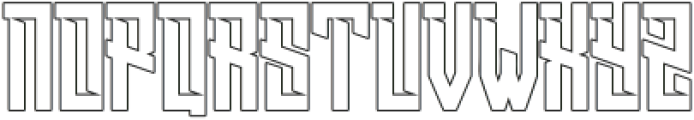 Blasher Outline otf (400) Font LOWERCASE