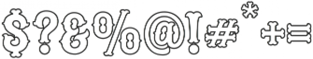 Blastrick Special Outline ttf (400) Font OTHER CHARS