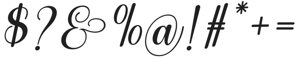 Blaytina Italic Italic otf (400) Font OTHER CHARS