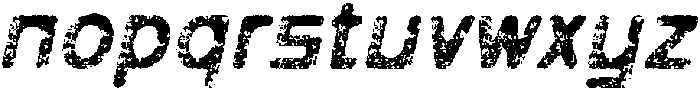 Blazhe Rounded Stamp Italic otf (400) Font LOWERCASE