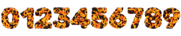 Blazing Lava Bitmaps otf (400) Font OTHER CHARS