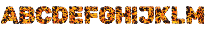 Blazing Lava Bitmaps otf (400) Font UPPERCASE