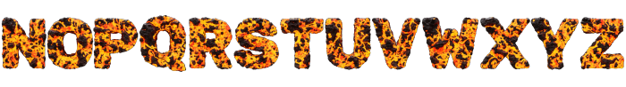 Blazing Lava Bitmaps otf (400) Font UPPERCASE