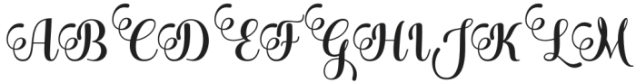 Bleeding Heart Regular otf (400) Font UPPERCASE