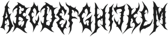 BlekMary otf (400) Font UPPERCASE