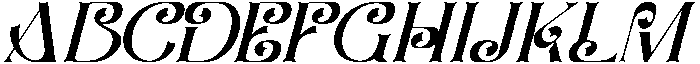 Blending Potential Italic otf (400) Font UPPERCASE