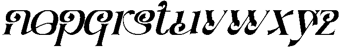 Blending Potential Italic otf (400) Font LOWERCASE