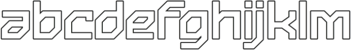 Blenger Tech Outline otf (400) Font LOWERCASE