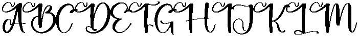 Blessing Regular otf (400) Font UPPERCASE