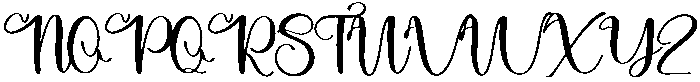 Blessing Regular otf (400) Font UPPERCASE