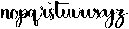 Blessing Regular otf (400) Font LOWERCASE