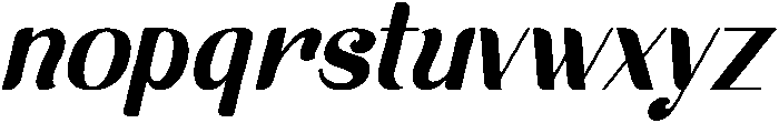 Blessyra Italic otf (400) Font LOWERCASE