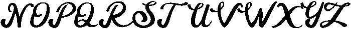 Blissara Regular otf (400) Font UPPERCASE